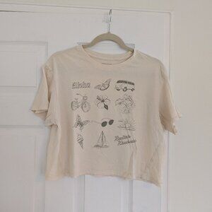 American Eagle Cropped Graphic Crop Top Tee